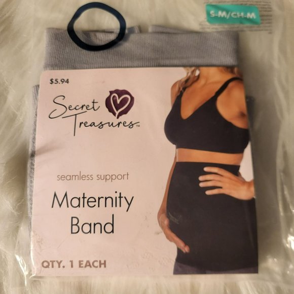 Secret Treasures Seamless Support Maternity Band in Soft Silver Gray Size S-M - Picture 2 of 4